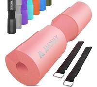 Amonax almohadilla barra gimnasio protector, Cuello y Hombros Almohadilla para Sentadillas y Empuje de Cadera, para ejercicios en casa y en el gimnasio, entrenamiento de fuerza y pesas (Rosa coral)