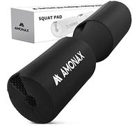 Amonax AMONAX Almohadilla Barra Gimnasio Para Hip Thrust, Protector Barra Gimnasio Con Acolchado Grueso De Espuma, Almohadilla Sentadillas Y Entrenamiento De Fuerza (Negro - Algodón)