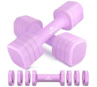 Amonax Kit de Mancuernas Ajustables 4 en 1, Juego de Pesas 1kg/1.5kg/2kg/2.5kg para Mujer y Hombre, Set de Pesas para Gimnasio en Casa, Dumbbell Set para Fitness y Entrenamiento de Fuerza