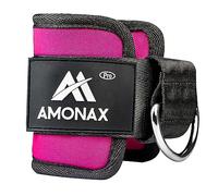 Amonax Tobillera para polea (Acolchado) para piernas y Tobillos, Correas Tobillos Gym Cable maquinas, Gimnasio, Fitness - Mujeres y Hombres (1 Pieza - Rosa)