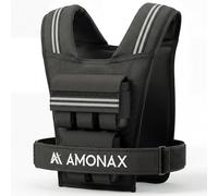 Amonax Chaleco Lastrado 10kg / 20kg / 30kg, Chaleco Peso Entrenamiento Ajustable para Mujer y Hombre, con Elementos Reflectantes, Chaleco con Peso para Running, Caminar y Fitness