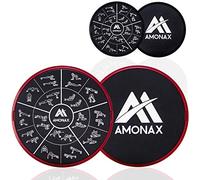Amonax Core Sliders de Ejercicio 2 Discos de Deslizamiento de Doble Cara Disco Abdominales para Abs Entrenamiento, Yoga, Fitness, Pilates, Ejercicios de Cuerpo para alfombras y Pisos Duros