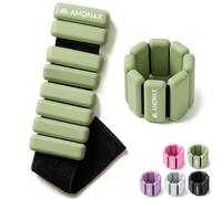Amonax Juego de pesas ajustables para tobillo y muñeca, pesas para piernas de fitness para mujeres y hombres, par de 1 libra/2 libras para entrenamiento de fuerza, pesas de pilates para correr