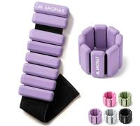 Amonax Juego de pesas ajustables para tobillo y muñeca, pesas para piernas de fitness para mujeres y hombres, par de 1 libra/2 libras para entrenamiento de fuerza, pesas de pilates para correr