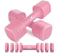 Amonax AMONAX Kit de Mancuernas Ajustables 4 en 1, Juego de Pesas 1kg/1.5kg/2kg/2.5kg para Mujer y Hombre, Set de Pesas para Gimnasio en Casa, Dumbbell Set para Fitness y Entrenamiento de Fuerza