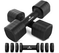 Amonax AMONAX Kit de Mancuernas Ajustables 4 en 1, Juego de Pesas 1kg/1.5kg/2kg/2.5kg para Mujer y Hombre, Set de Pesas para Gimnasio en Casa, Dumbbell Set para Fitness y Entrenamiento de Fuerza