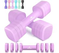 Amonax AMONAX Kit de Mancuernas Ajustables 4 en 1, Juego de Pesas 1kg/1.5kg/2kg/2.5kg para Mujer y Hombre, Set de Pesas para Gimnasio en Casa, Dumbbell Set para Fitness y Entrenamiento de Fuerza