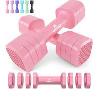 Amonax AMONAX Kit de Mancuernas Ajustables 4 en 1, Juego de Pesas 1kg/1.5kg/2kg/2.5kg para Mujer y Hombre, Set de Pesas para Gimnasio en Casa, Dumbbell Set para Fitness y Entrenamiento de Fuerza