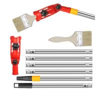 AMONENZ Alargador Rodillo Pintura, 1.75m Rodillo Pintura Pared, Giro de 180° Rodillos para Pintar Paredes, Fabricado en Acero Inoxidable y Plástico, con 2 Cepillos, Adecuado para Techos Altos y Parede