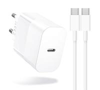Amoner 30W Cargador con 2M USB C Cable para iPhone 17/17Pro/16/16 Pro/16 Pro Max/16 Plus/15/15 Pro/15 Pro Max/15 Plus, Pad, Samsung Galaxy S24 S23 S22 S21 Carga Rapida Enchufe Cabezal
