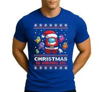 Among Christmas Us | Ugly Christmas Christmas - Camiseta para hombre, azul, S