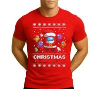Among Christmas Us | Ugly Christmas Christmas - Camiseta para hombre, rojo, L