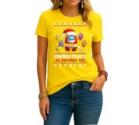 Among Christmas Us | Ugly Christmas Christmas - Camiseta para mujer, amarillo, S