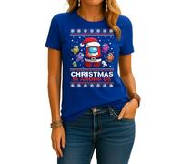 Among Christmas Us | Ugly Christmas Christmas - Camiseta para mujer, azul, XXL