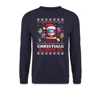 Among Christmas Us | Ugly Christmas Sweater - Sudadera navideña, azul marino, S