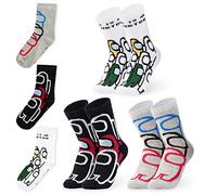 Among Us Calcetines Niño y Adolescentes Divertidos, Pack 3 Calcetines Transpirables Suaves, Diseños Gamer, Regalos Niños (Multi, 35/39 EU)