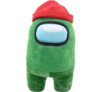 Among Us Verde oficial + gorro, 30 cm de felpa