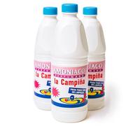 Amoniaco Perfumado Pack Ahorro 3 Litros Limpieza Potente Multiusos Desengrasa Desinfecta Superficies Baños Cristales Cocina Eliminador Olores Uso Profesional Hogar Aroma Fresco (3 LITROS)