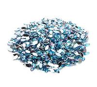 AMONIDA 1000 Uds. Cristales de Cristal de Diamantes de Imitación para Decoración Artesanal Adecuados para Ropa y Accesorios (06 lago azul AB)