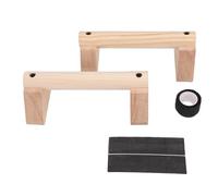 AMONIDA 2 Barras de Flexión de Madera de Haya, Mangos de Flexión con Gomas Antideslizantes para las Manos, Equipo de Calistenia para Entrenamiento en Casa, Flexiones Invertidas, Equilibrio (20