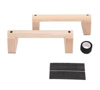 AMONIDA 2 Barras de Flexión de Madera de Haya, Mangos de Flexión con Gomas Antideslizantes para las Manos, Equipo de Calistenia para Entrenamiento en Casa, Flexiones Invertidas, Equilibrio (25CM)