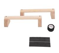 AMONIDA 2 Barras de Flexión de Madera de Haya, Mangos de Flexión con Gomas Antideslizantes para las Manos, Equipo de Calistenia para Entrenamiento en Casa, Flexiones Invertidas, Equilibrio (30