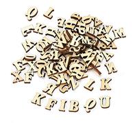 AMONIDA 200 Hojas de Madera con Forma de Letra, Juguetes Educativos del Alfabeto de Madera, Decoraciones de Letras de Aprendizaje del Alfabeto para Niños, Creatividad, Comunicación entre e Hijos
