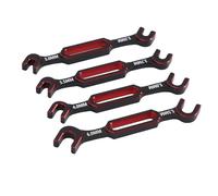 AMONIDA 4 Uds. Herramienta de Llave RC Universal Compacta y Portátil para Coche Trepador de Control Remoto Mantenimiento de Barcos Aleación de Aluminio 3,0-6,0mm (Rojo)