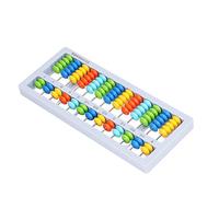 AMONIDA Ábaco de Rompecabezas Portátil Pequeño para Niños, Matemáticas Aritméticas Mentales, 13 Grados, 7 Cuentas para Estudiantes de Escuela Primaria, Material ABS (Azul ateniense)
