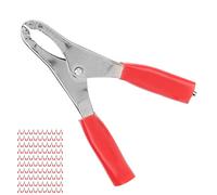 AMONIDA Abrazadera de Prueba Eléctrica de 100 Uds. Clips Aislados de para Prueba de Voltaje Acero PVC 0,5 Pulgadas (rojo)
