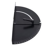 AMONIDA Accesorio de ángulo Variable Abrazadera Ajustable de Alta Dureza para Proyectos de Carpintería, Hierro Negro Duradero, 1 Unidad (Transportador 180°)