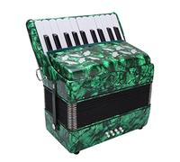 AMONIDA Acordeones de 22 Teclas y 8 Bajos, Instrumento Musical de Acordeón de Arce, Acordeón para Estudiantes con Afinación Profesional para Sonido Puro y Correas Ajustables, Ideal para