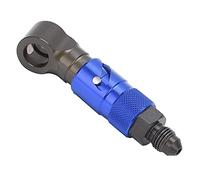 AMONIDA Adaptador de Manguera de Freno, Liberación Rápida Curva, Universal para Automóvil y Motocicleta, Aleación de Aluminio de Alta Resistencia, 1 Adaptador de Manguera de Freno (BLUE)