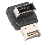 AMONIDA Adaptador de Panel Frontal USB, Convertidor de Encabezado USB3.1 Tipo E Codo de Dirección de 90 Grados, Plug and Play, para Placa Base de Computadora (PH74A)