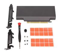 AMONIDA Adaptador PCIe 4.0 Dual M.2 NVMe, Estructura Engrosada para Mayor Confiabilidad, Admite Transmisión Dual de 32 Gbps para Profesionales, Ideal para Edición y Diseño de Video