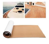 AMONIDA Alfombrilla para Cubierta de Barco, 90x240cm, Suelo Marino, Espuma EVA, Hoja Autoadhesiva Antideslizante para Cubierta de Yate con Absorción de Impacto para Condiciones Hú (Oro+Negro)