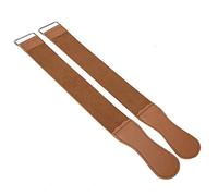 AMONIDA Asentador de Navaja de Afeitar de Doble Capa, 2 uds., con Piel de Vaca Duradera para Pulir Navajas y Cuchillos, 48,1x5,1 Cm