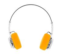AMONIDA Auriculares BT Inalámbricos Retro para Oyentes de Música Ocasionales, Potentes Graves Profundos con Controladores de 40 Mm, Tiempo de Reproducción de 20 Horas, Conexión de (Transparente)