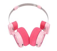 AMONIDA Auriculares BT para Colocar sobre la Oreja para Videoconferencias en la Oficina en Casa, Graves Profundos con Agudos Claros Que Ofrecen Sonido de Estudio, 20 H (Pink)