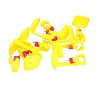 AMONIDA Bebedero de Tetina para Pollo de 10 Piezas, Bebedero Automático de Agua para Aves de Corral con Taza, Fácil de Mantener, Seguro No Tóxico, Adecuado para Tubería de Agua G3/4