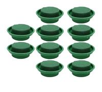 AMONIDA Bloques de Espuma de Flores 10 Piezas de Espuma Floral Seca Redonda para Arreglos de Plantas Artificiales Perfectos para Bodas y Manualidades de Bricolaje 12x5 Cm Color Verde