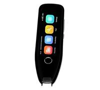 AMONIDA Bolígrafo Inteligente para Traductor de Idiomas, Bolígrafo Lector de Diccionario Digital de Alta Velocidad para Aprendizaje de Idiomas, Pantalla HD, Aleación de Aluminio (Black)