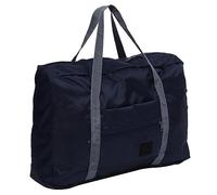 AMONIDA Bolsa de Lona Impermeable de Gran Capacidad para Viajes y Almacenamiento Ideal para Ropa y Cosméticos con Material Oxford Plegable en Rosa (Azul Oscuro)
