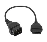 AMONIDA Cable Conector OBD2 de 12 Pines a 16 Pines, Adaptador OBDII, Conector de 12 Pines para Coche, Accesorios OBD2 para Coche Cable Adaptador de Diagnóstico de Coche OBD2