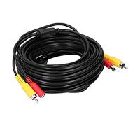 AMONIDA Cable de Vigilancia de Seguridad Que Transmite Eficientemente Señales de Alimentación y Vídeo para Cámara CCTV, Resistente a la Intemperie para Uso en Exteriores, Material ABS (20m)