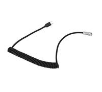 AMONIDA Cable en Espiral Tipo C, Cable de Alimentación con Disparador USB C Duradero de Carga Rápida para Cámara BMPCC 4K 6K, Fuente de Alimentación 1x