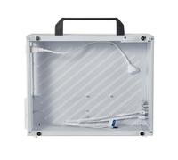 AMONIDA Caja Compacta para Computadora ITX de Construcción Superior y de Enfriamiento Eficiente, Ideal para Configuraciones de Juegos y Cine en Casa, Compatible con Placa Base MATX ITX