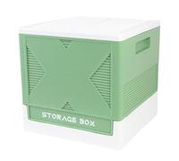 AMONIDA Caja de Almacenamiento Organizadora de Bloques de Construcción Apilables con Placa Base Contenedor de Juguetes Plegable de Gran Capacidad de 37 L para Niños Ladrillos Juguetes y Organización