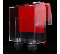AMONIDA Caja de Desbordamiento de Acrílico Rojo, Caja de Desbordamiento de Sifón Eficiente para Peceras, Función de Arranque Automático para Circulación Acuática, 5000L/H
