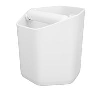 AMONIDA Caja de Golpe de café Caja de Golpe de Terreno de Gran Capacidad Duradera para Baristas y Cafeterías de 6,3 Pulgadas de Diámetro (WHITE)